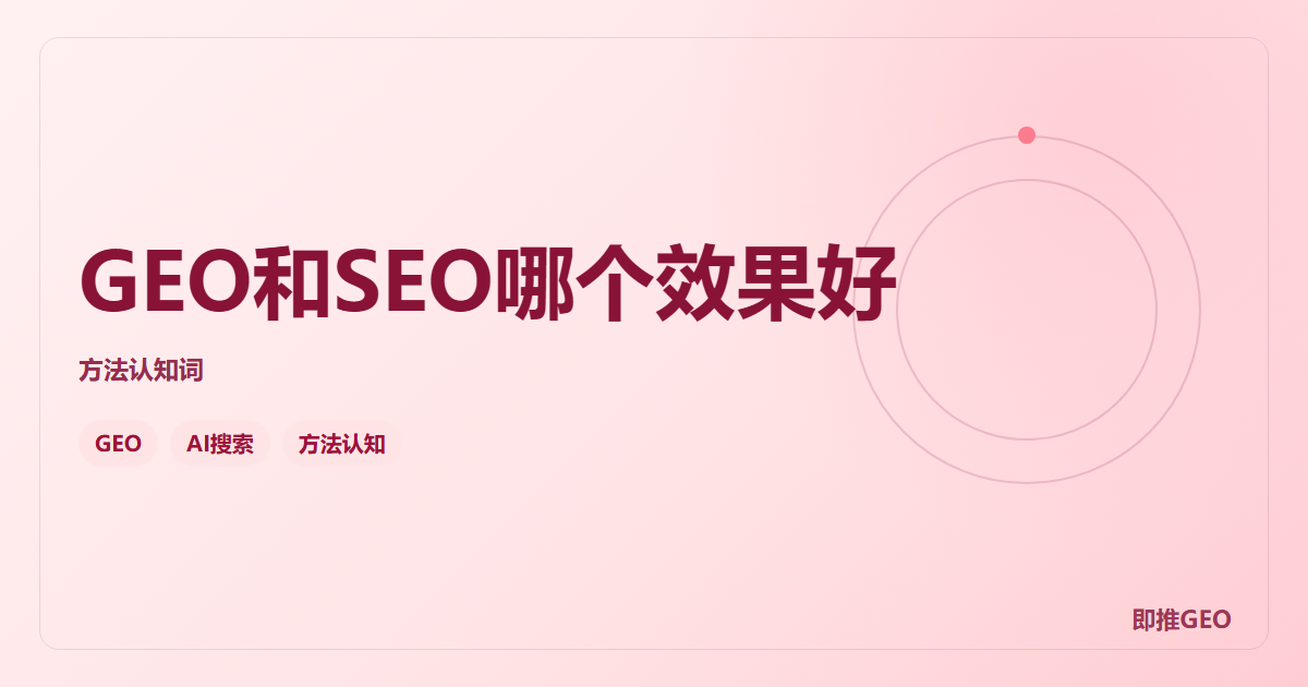 GEO和SEO哪个效果好