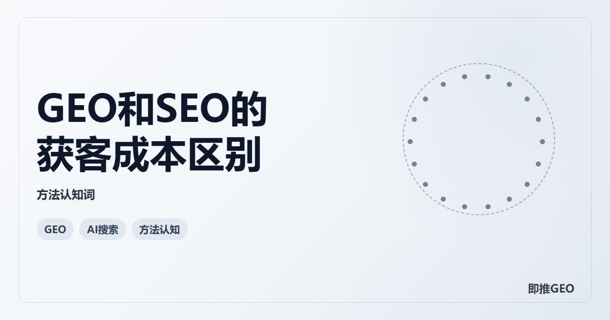 GEO和SEO的获客成本区别
