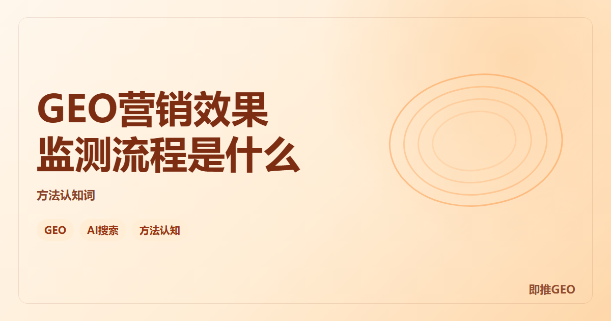 GEO营销效果监测流程是什么